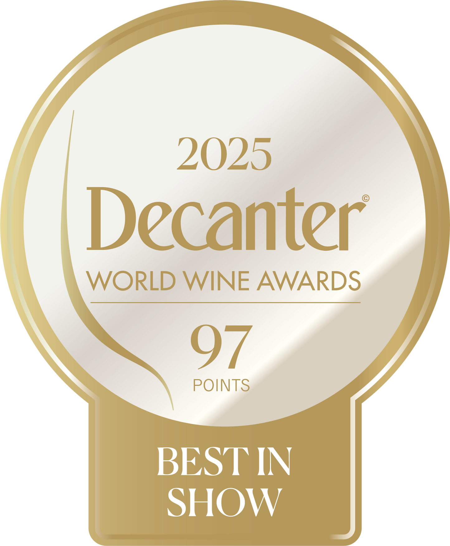 DWWA 2025 Best in Show 97 Points - Printed in rolls of 1000 stickers