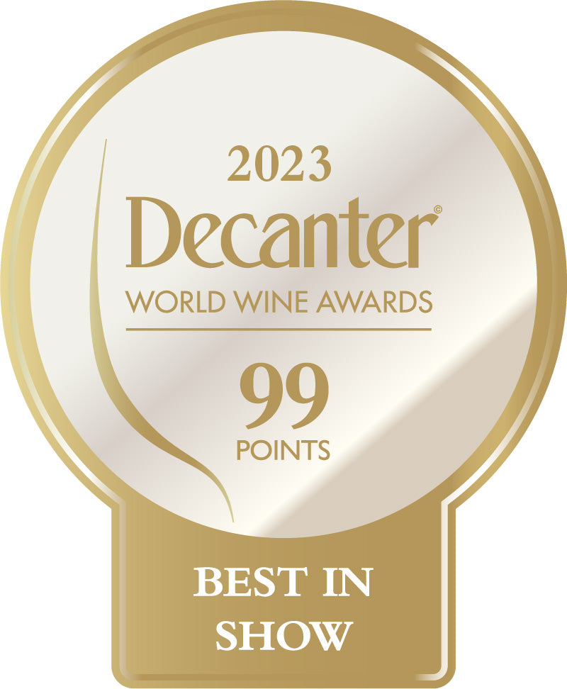 DWWA 2022 Best in Show 99 Points - Disponibile in rotoli da 1000 adesivi