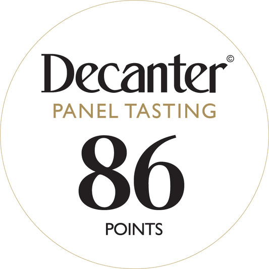 Decanter Panel Tasting bottle stickers 86 points - Roll of 1000
