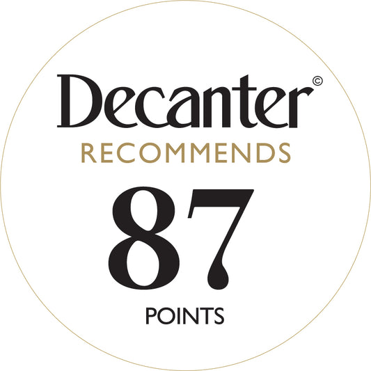 Decanter Recommends bottle stickers 87 points - Roll of 1000