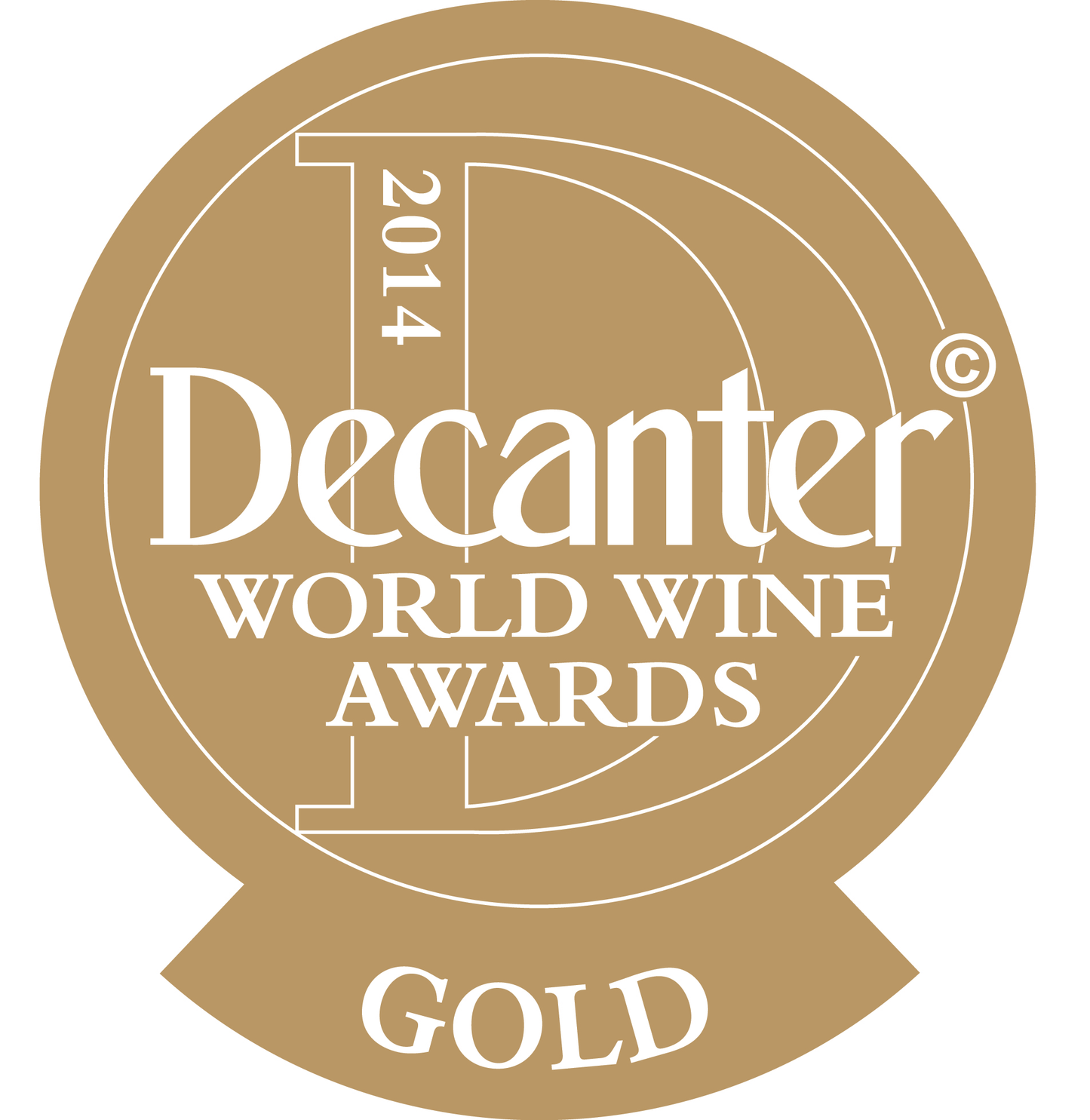 DWWA 2014 Gold GENERIC - Printed in rolls of 1000 stickers