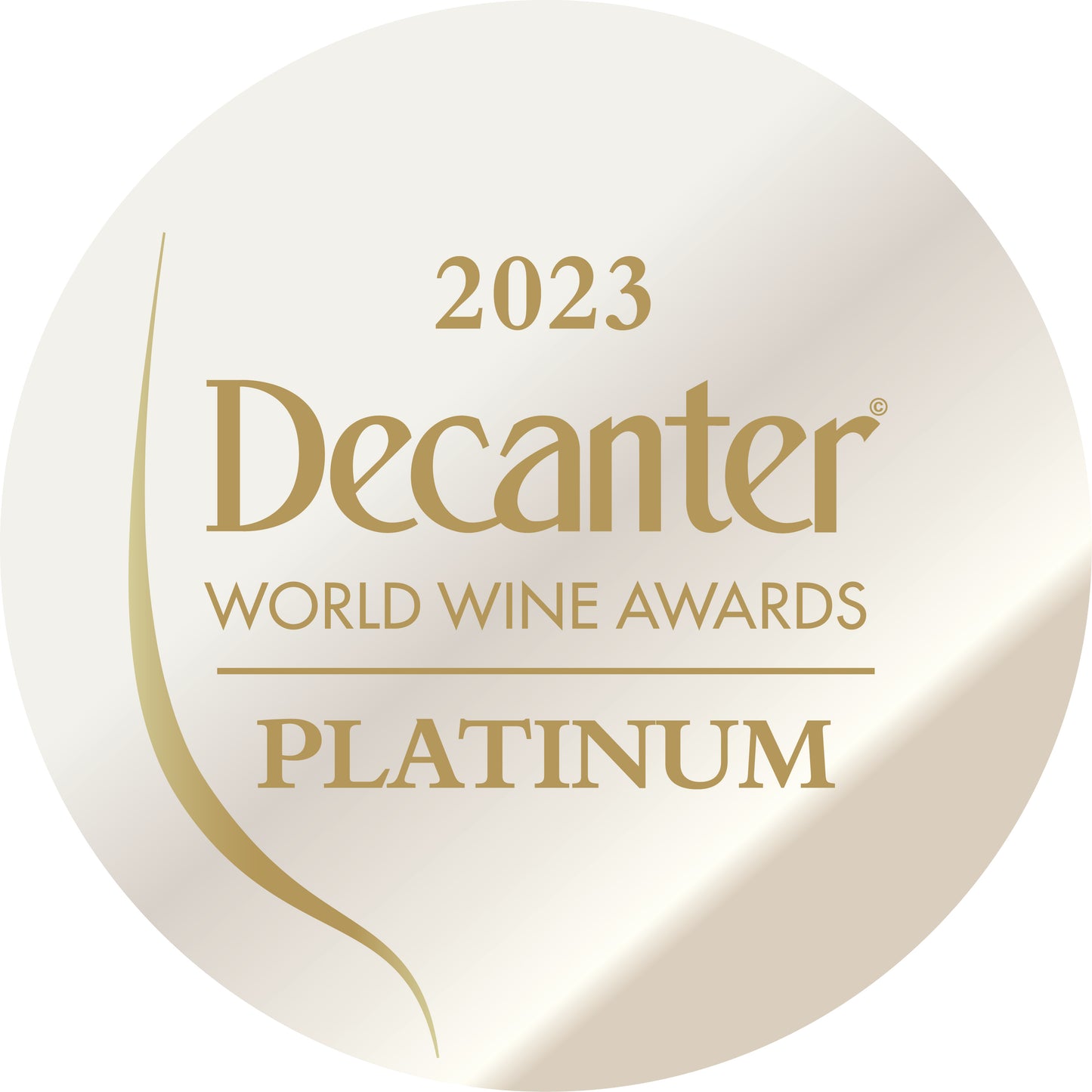 DWWA 2022 Platinum Logo generico - Disponibile in rotoli da 1000 adesivi