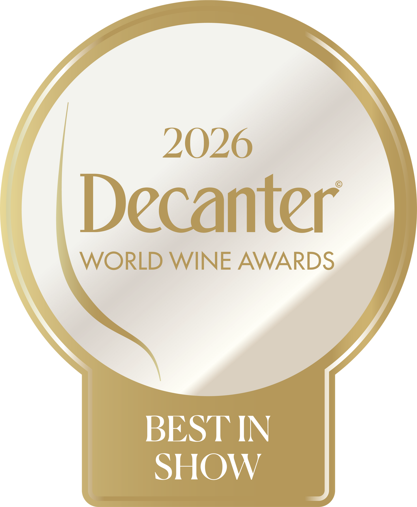 DWWA 2026 Best in Show GENERIC - Printed in rolls of 1000 stickers
