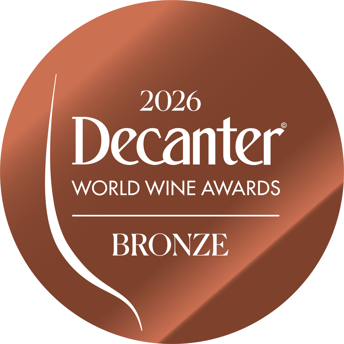 DWWA 2026 Bronze GENERIC - Printed in rolls of 1000 stickers