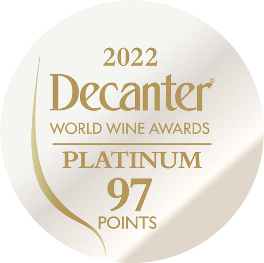 DWWA 2022 Platinum 97 Points - Copyright of the medal artwork for 1000 labels