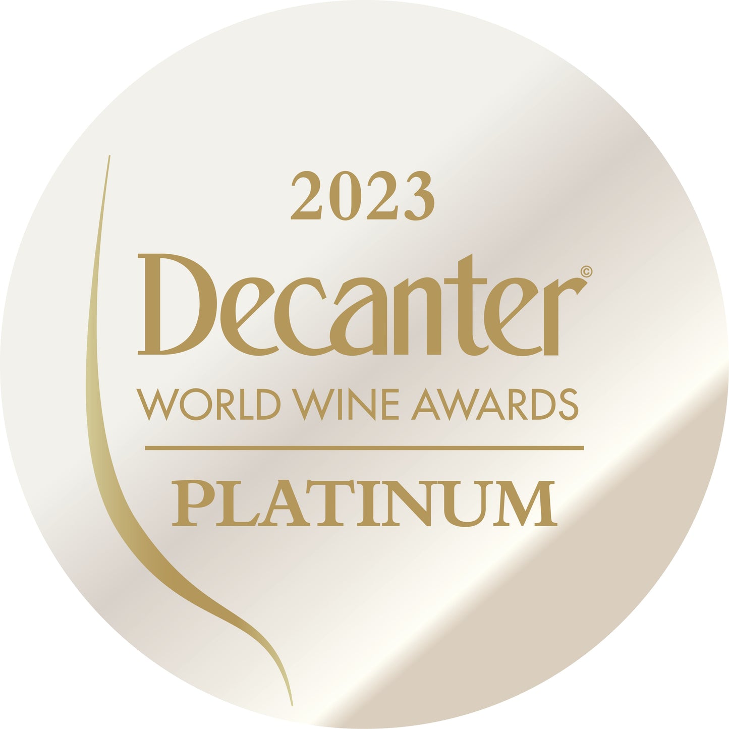 DWWA 2022 Platinum Logo generico -  Disponibile in rotoli da 1000 adesivi