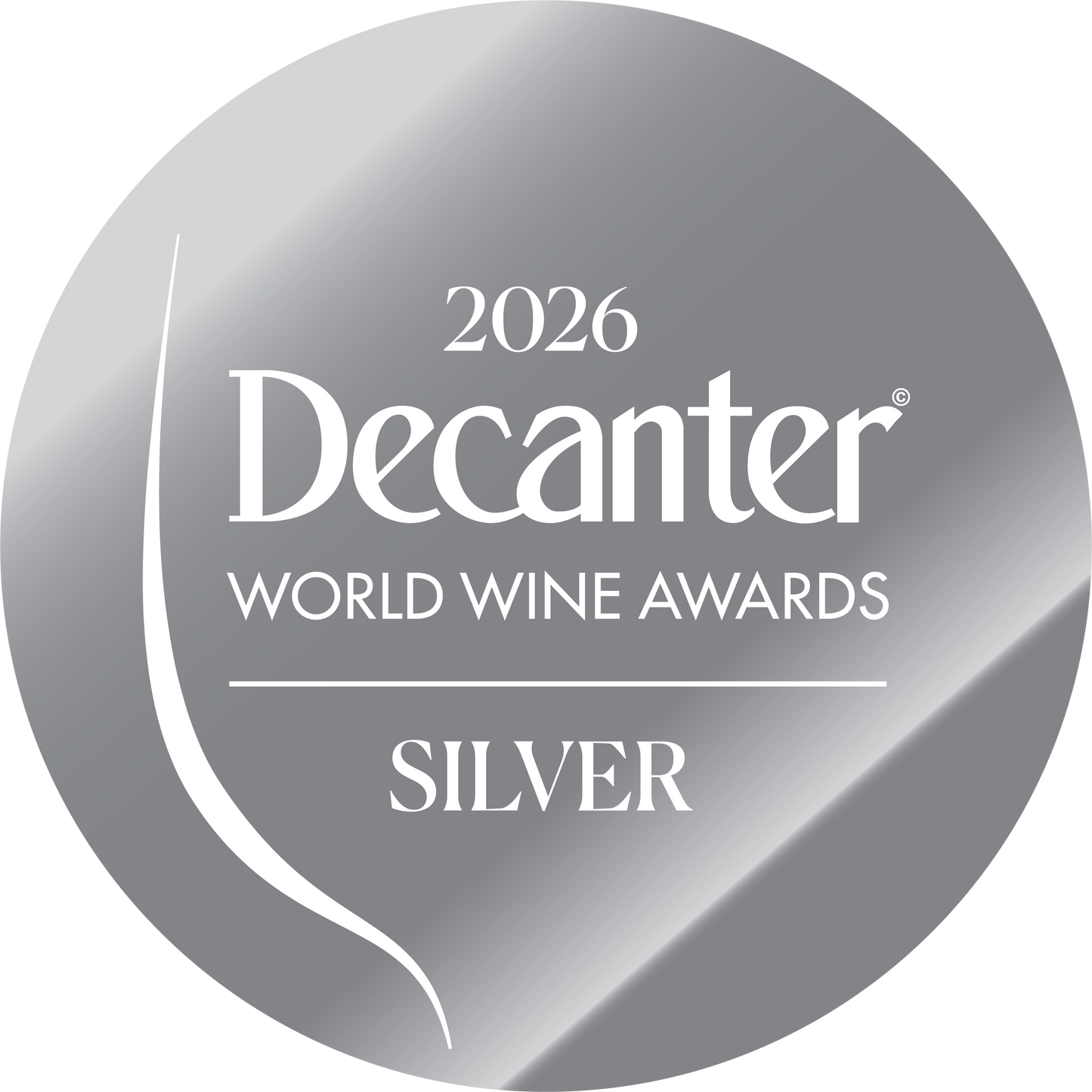 DWWA 2026 Silver GENERIC - Printed in rolls of 1000 stickers