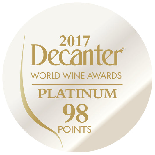 DWWA 2017 Platinum 98 Points - Printed in rolls of 1000 stickers