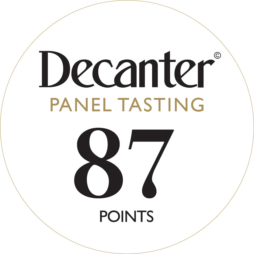 Decanter Panel Tasting bottle stickers 87 points - Roll of 1000