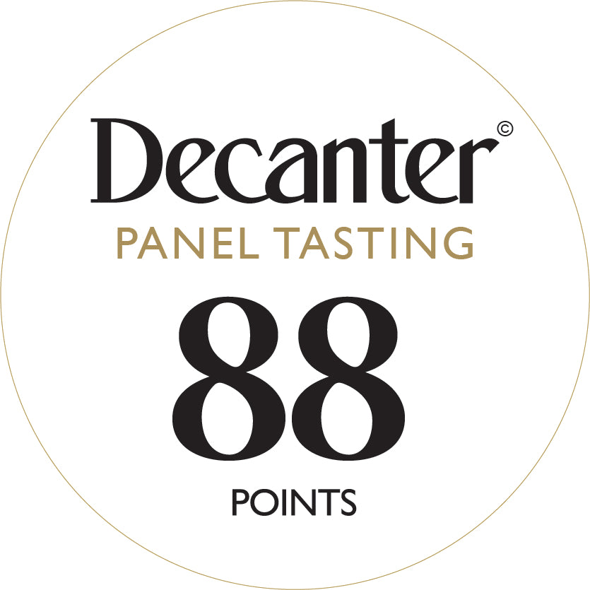 Degustación de panel de revista Decanter - Adhesivos recomendados para botellas 88 puntos - Rollo de 1000