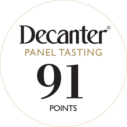 Decanter Panel Tasting bottle stickers 91 points - Roll of 1000