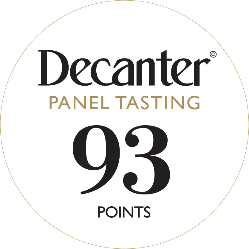 Decanter Panel Tasting bottle stickers 93 points - Roll of 1000