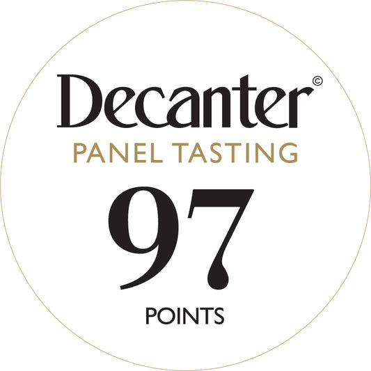 Decanter Panel Tasting bottle stickers 97 points - Roll of 1000