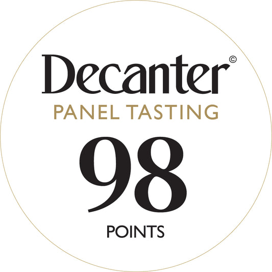 Degustación de panel de revista Decanter - Excepcionales pegatinas para botellas 98 puntos - Rollo de 1000