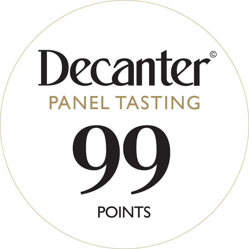 Degustación de panel de revista Decanter - Excepcionales pegatinas de botella 99 puntos - Rollo de 1000