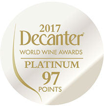 DWWA 2017 Platinum 97 Points - Printed in rolls of 1000 stickers