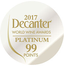 DWWA 2017 Platinum 99 Points - Printed in rolls of 1000 stickers