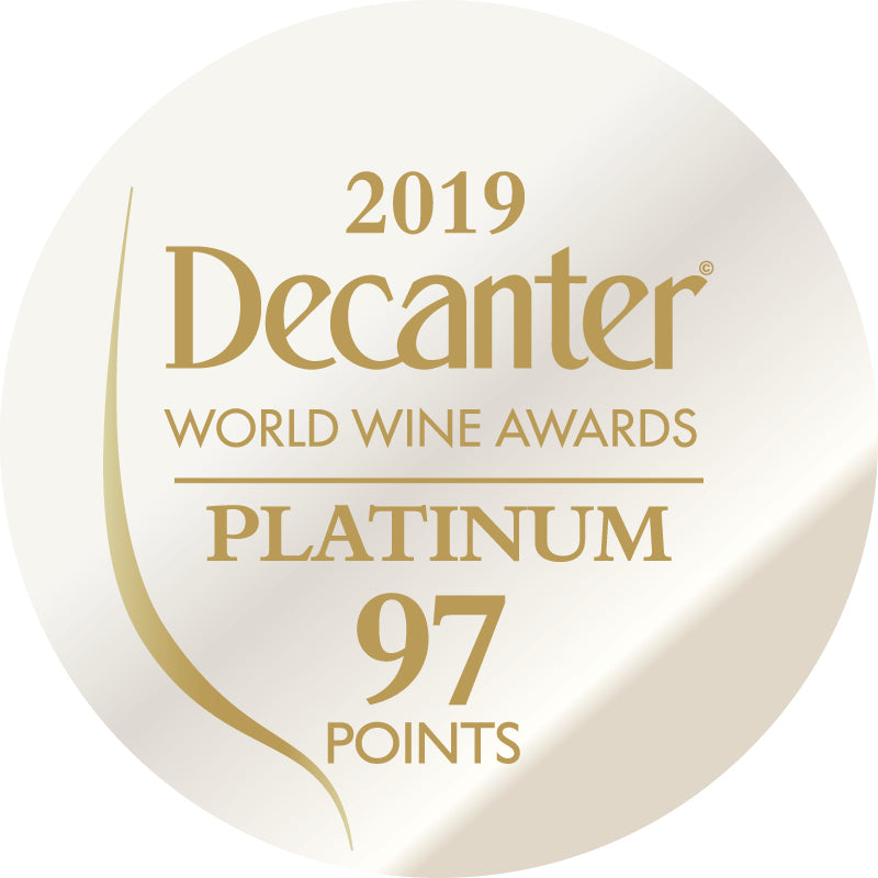 DWWA 2019 Platinum 97 Points - Printed in rolls of 1000 stickers