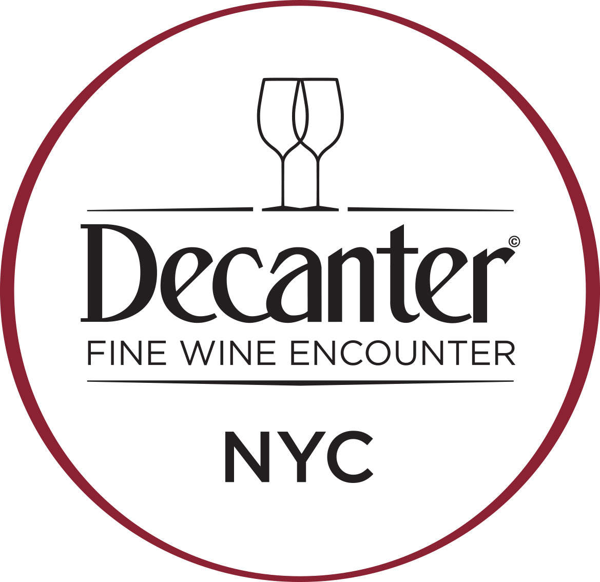 Mesa de ganadores de DWWA 2019 en el Decanter Italy Fine Wine Encounter 2020