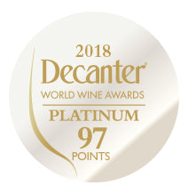 DWWA 2018 Platinum 97 Points - Printed in rolls of 1000 stickers