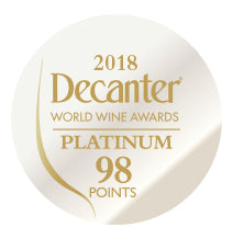 DWWA 2018 Platinum 98 Points - Printed in rolls of 1000 stickers
