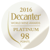 DWWA 2016 Platinum 98 Points - Printed in rolls of 1000 stickers