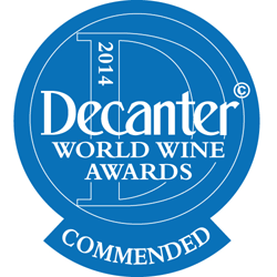 Decanter World Wine Awards 2014 Commended Bottle Stickers